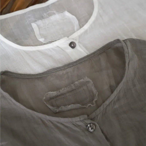 Chic Pre Wrinkled Breathable Hypoallergenic 100% Ramie MIDI Tunic - Wigging It Etc