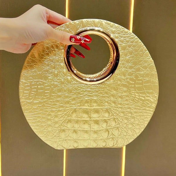 Unique Patent Leather Crocodile Pattern Chain Crossbody Shoulder Bag - Wigging It Etc