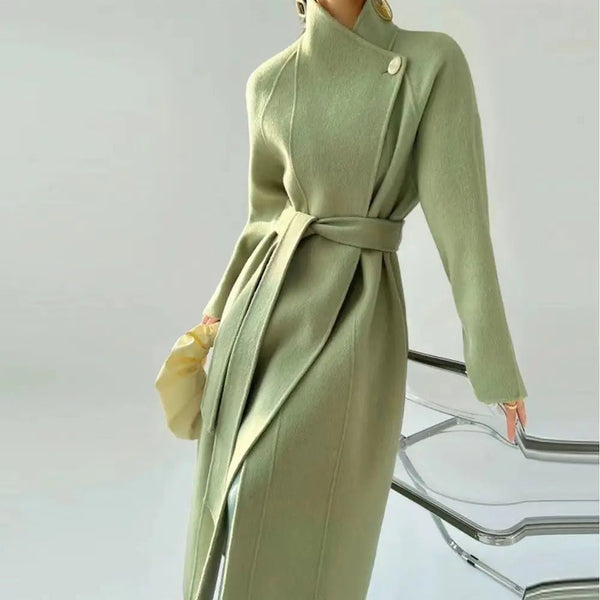 Vintage Single Breasted Up + Down Lapel Wool Blend MIDI Coat - Wigging It Etc