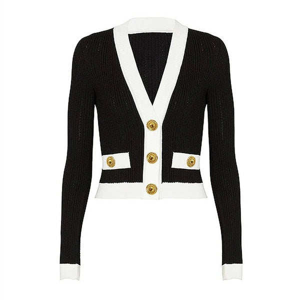 Timeless French Single - Breasted Knit Bolero Jacket - Wigging It Etc