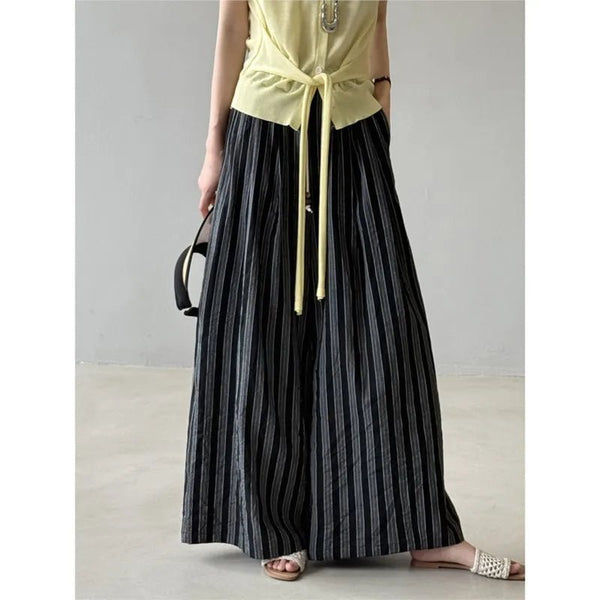 Sleek Uber Comfy Breathable Cotton Linen Palazzo Pants - Wigging It Etc