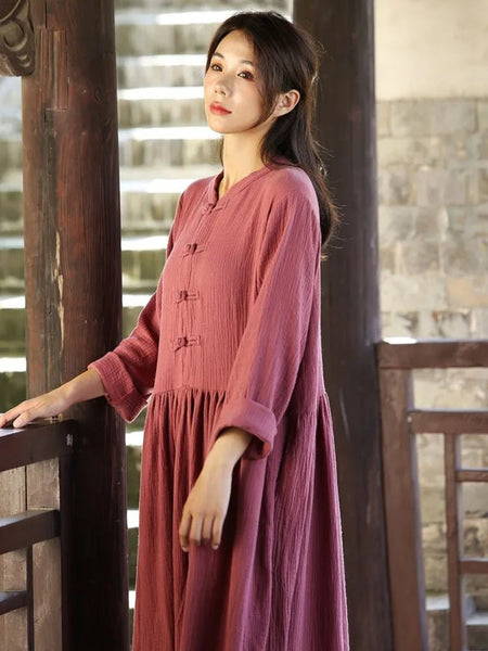 Ultra Comfy Retro 100% Muslin A - Line MAXI Dress - Wigging It Etc