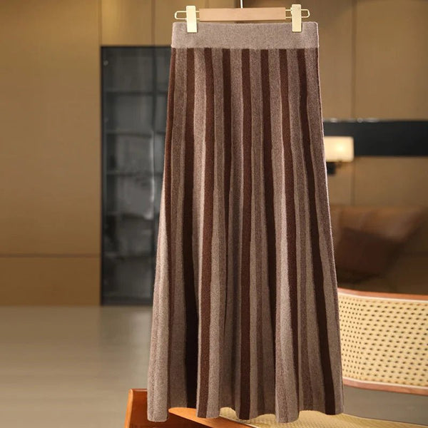 Upscale British Style 100% Merino Wool Pleated MIDI Skirt - Wigging It Etc