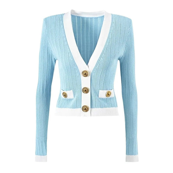 Timeless French Single - Breasted Knit Bolero Jacket - Wigging It Etc