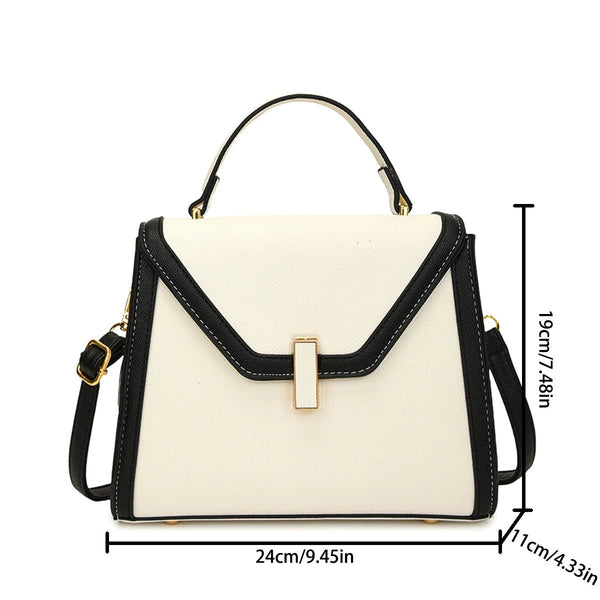 Chic Geometric Color Block Crossbody Bag - Wigging It Etc