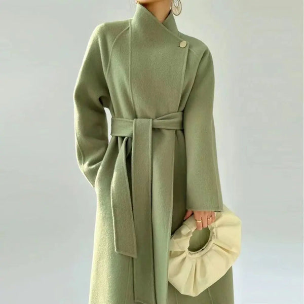 Vintage Single Breasted Up + Down Lapel Wool Blend MIDI Coat - Wigging It Etc