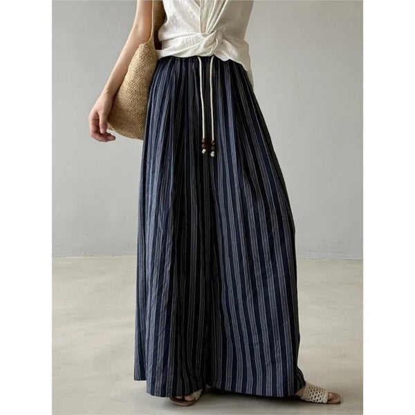 Sleek Uber Comfy Breathable Cotton Linen Palazzo Pants - Wigging It Etc
