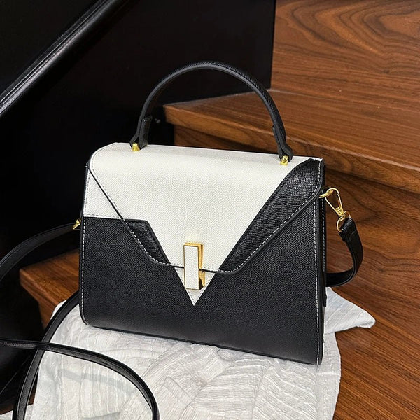 Chic Geometric Color Block Crossbody Bag - Wigging It Etc