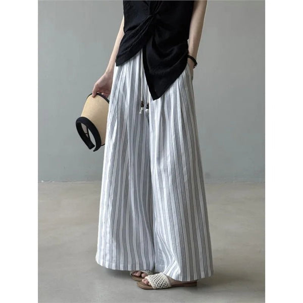Sleek Uber Comfy Breathable Cotton Linen Palazzo Pants - Wigging It Etc