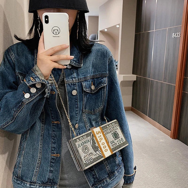 10K USD Posh Rhinestone - Studded MINI Shoulder Bag - Wigging It Etc