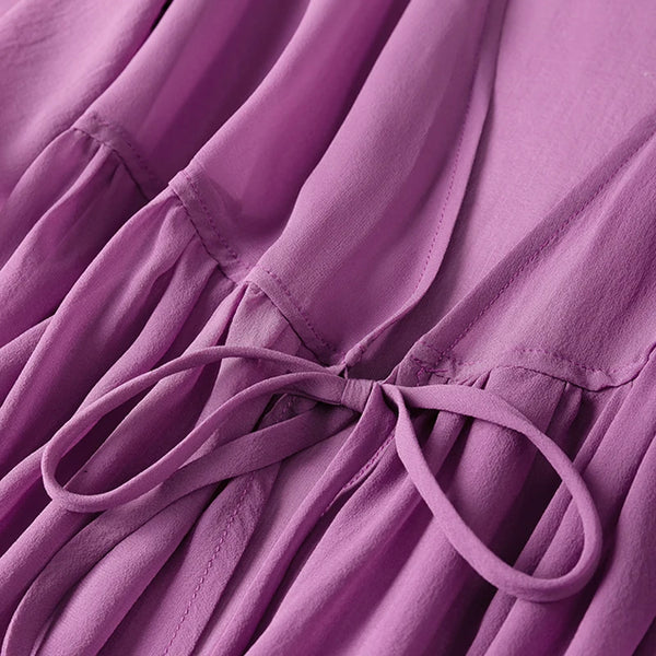 Elegant 100% Pure Silk V-Neck Versatile French Shawl