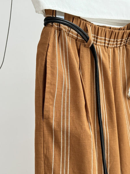 Classic Breathable Cotton Linen Palazzo Pants - Wigging It Etc