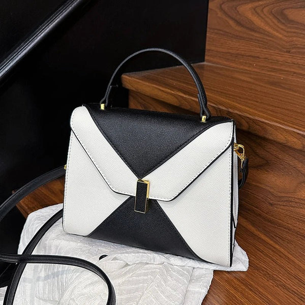 Chic Geometric Color Block Crossbody Bag - Wigging It Etc