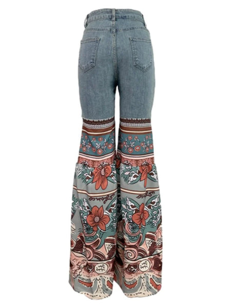 Sexy High Waisted Split - Joint Flared Bottom Skinny Jeans - Wigging It Etc