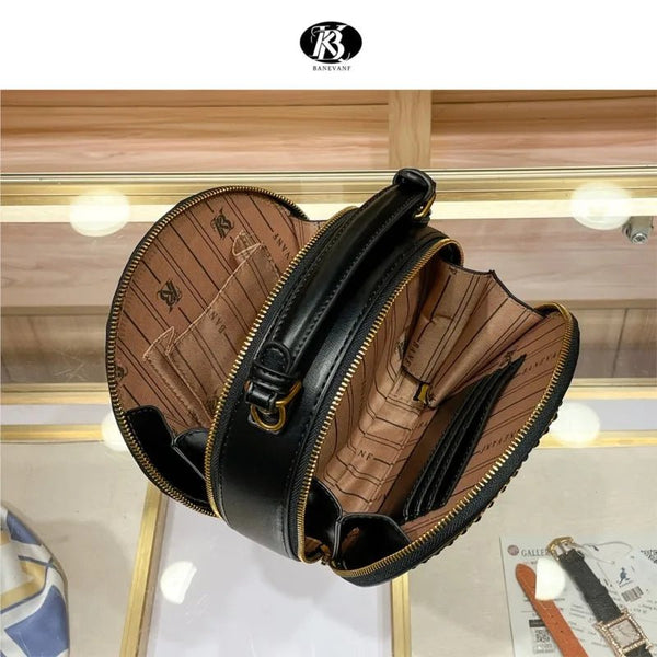 Stylish Circular Versatile Embroidered Crossbody + Shoulder Bag - Wigging It Etc