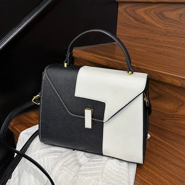 Chic Geometric Color Block Crossbody Bag - Wigging It Etc