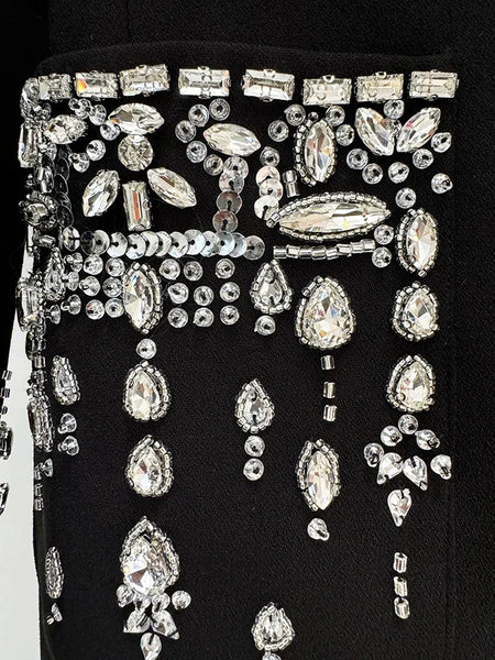 Timeless High Society Cotton Blend Notched Mermaid MAXI Gown - Wigging It Etc