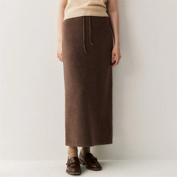 Plush + Toasty Classic 100% Cashmere MAXI Skirt - Wigging It Etc