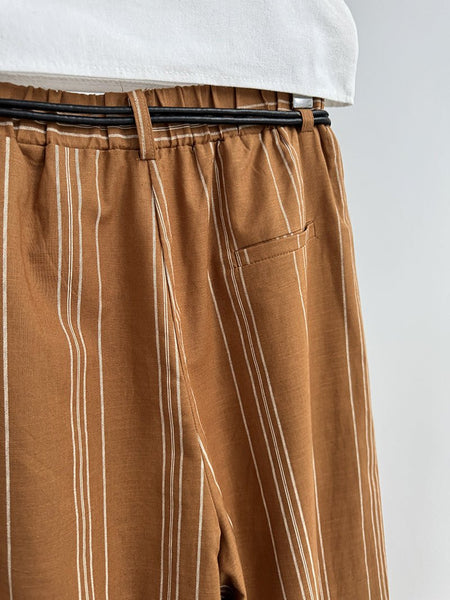 Classic Breathable Cotton Linen Palazzo Pants - Wigging It Etc