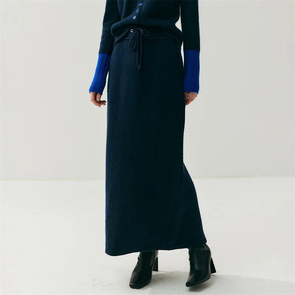 Plush + Toasty Classic 100% Cashmere MAXI Skirt - Wigging It Etc