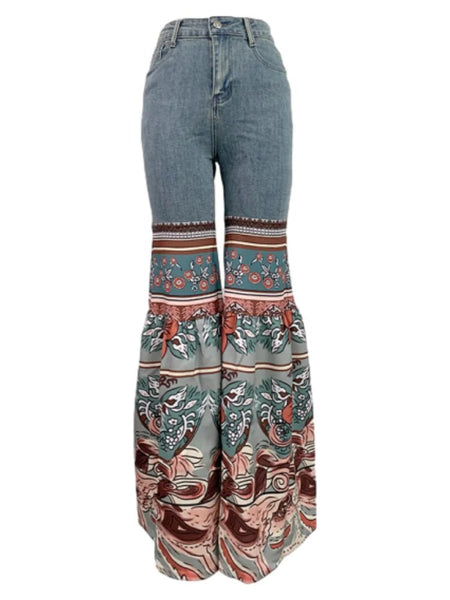 Sexy High Waisted Split - Joint Flared Bottom Skinny Jeans - Wigging It Etc