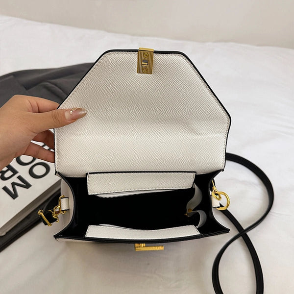 Chic Geometric Color Block Crossbody Bag - Wigging It Etc