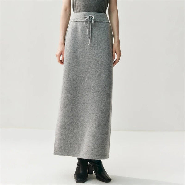 Plush + Toasty Classic 100% Cashmere MAXI Skirt - Wigging It Etc