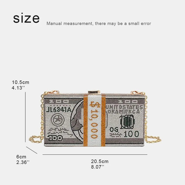 10K USD Posh Rhinestone - Studded MINI Shoulder Bag - Wigging It Etc