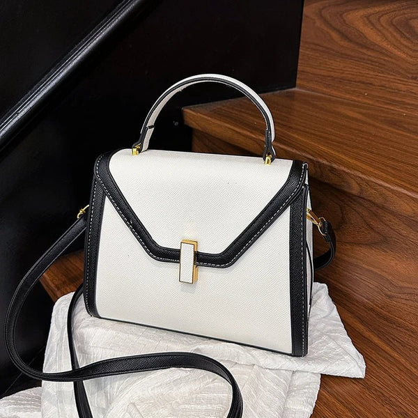 Chic Geometric Color Block Crossbody Bag - Wigging It Etc