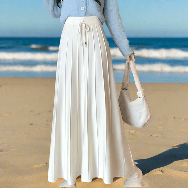 Warm + Flirty Cashmere Blend A - Line Flared MAXI Skirt - Wigging It Etc