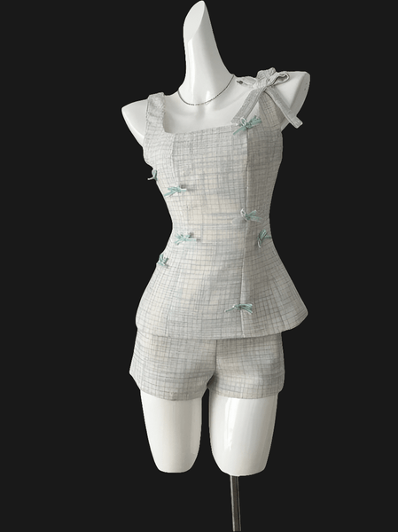 Dainty Fragrant 2 Piece Tweed Summer Short Set - Wigging It Etc