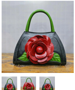 High Fashion Genuine Leather Flower Bag