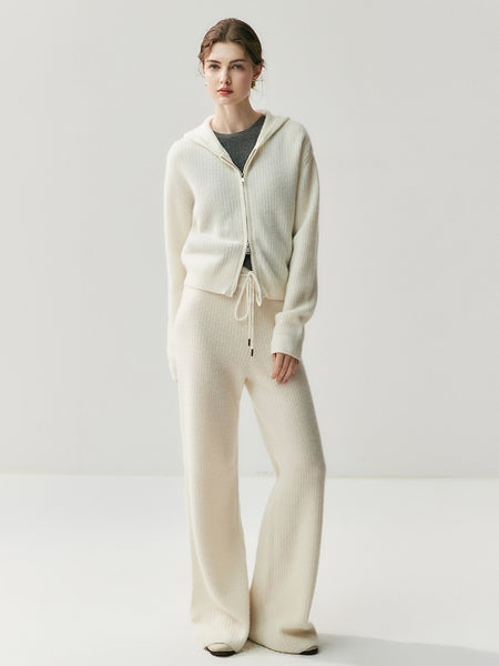 Ultra Plush 100% Premium Grade Alxa Cashmere Hoodie Pullover Sweater + Palazzo Pants