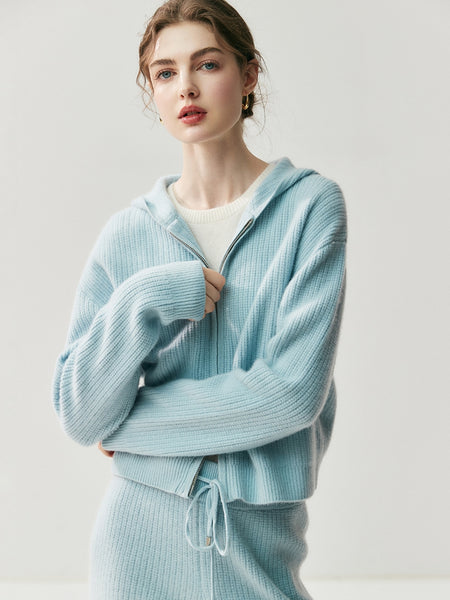 Ultra Plush 100% Premium Grade Alxa Cashmere Hoodie Pullover Sweater + Palazzo Pants