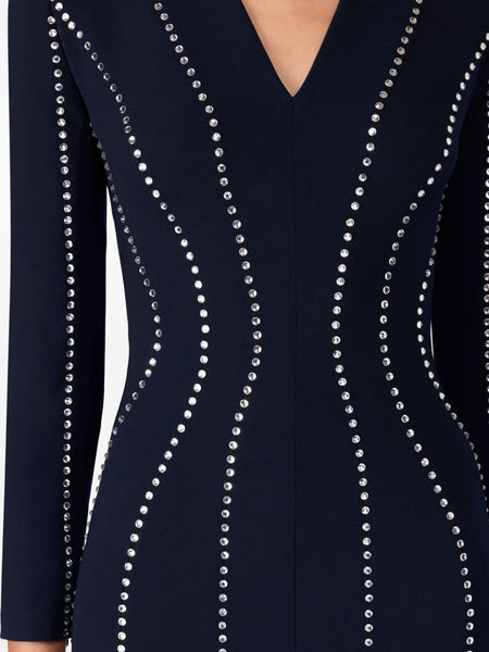 Exquisite A-Line Rhinestone Embellished Cotton MAXI Party Gown