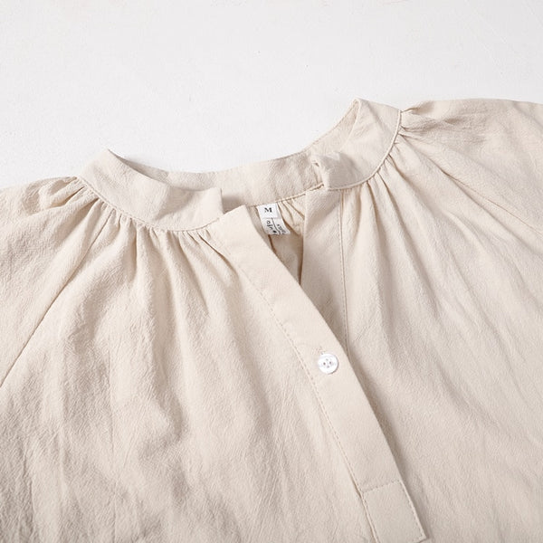 Casual Vintage  Cotton Linen V-Neck MAXI Dress
