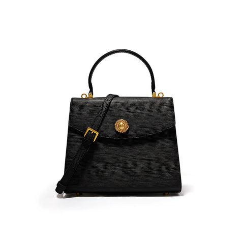 Genuine Leather Vintage Flap Shaped Hand+Shoulder Bag - Wigging It Etc