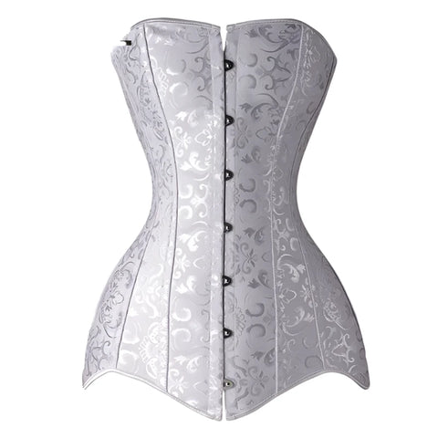 Vintage Long Steel-Boned Steampunk Goth Corset