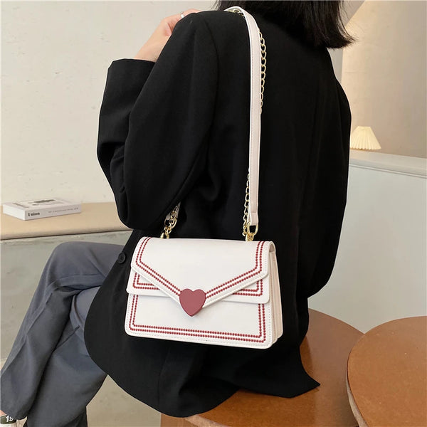 Sleek Elegant Versatile Chain Strap Crossbody + Shoulder Bag