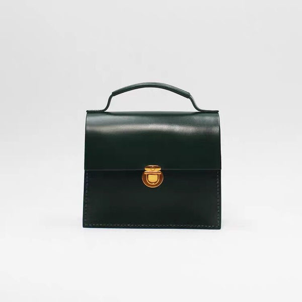 Exquisite Preppy Handmade Genuine Leather Mini Bag