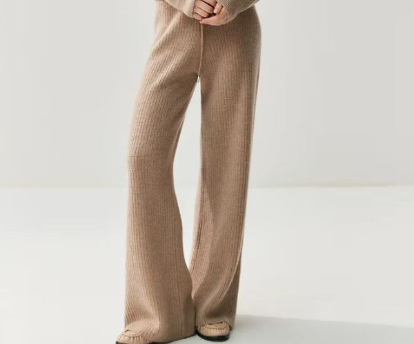 Ultra Plush 100% Premium Grade Alxa Cashmere Hoodie Pullover Sweater + Palazzo Pants