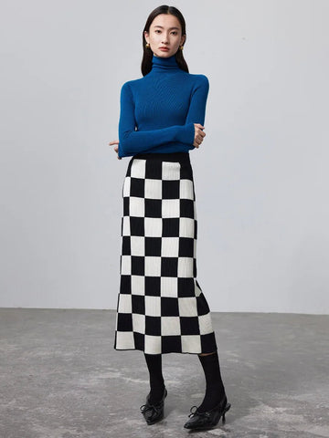 Premium Malayan Wool+Cotton Blend Straight Winter MAXI Skirt - Wigging It Etc