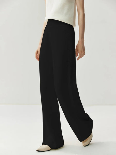 Chic Ultra Plush+Thick 100% Cashmere Palazzo Winter Pants