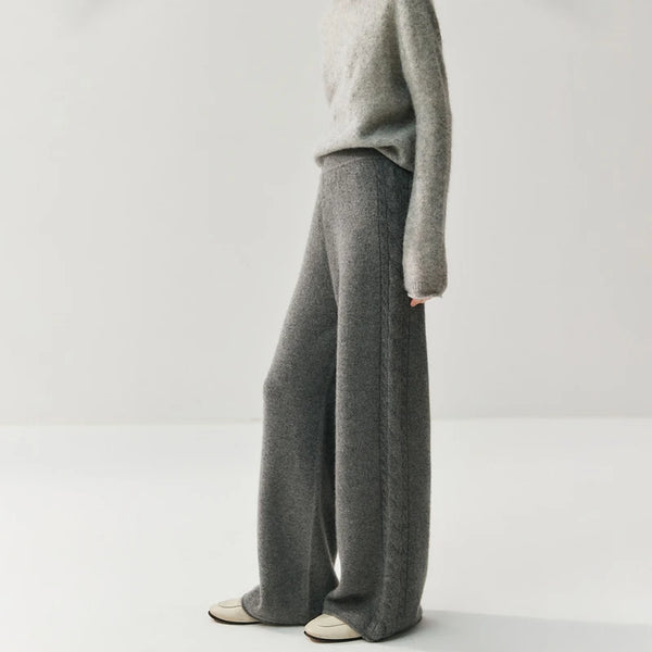Chic Ultra Plush+Thick 100% Cashmere Palazzo Winter Pants
