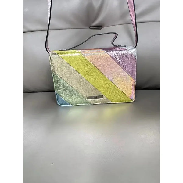 KURT GEIGER LONDON Vintage Rainbow Patchwork Shoulder + Crossbody Bag