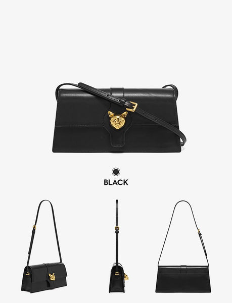 Luxury Brand Retro Leather Clutch+Shoulder Flap Bag