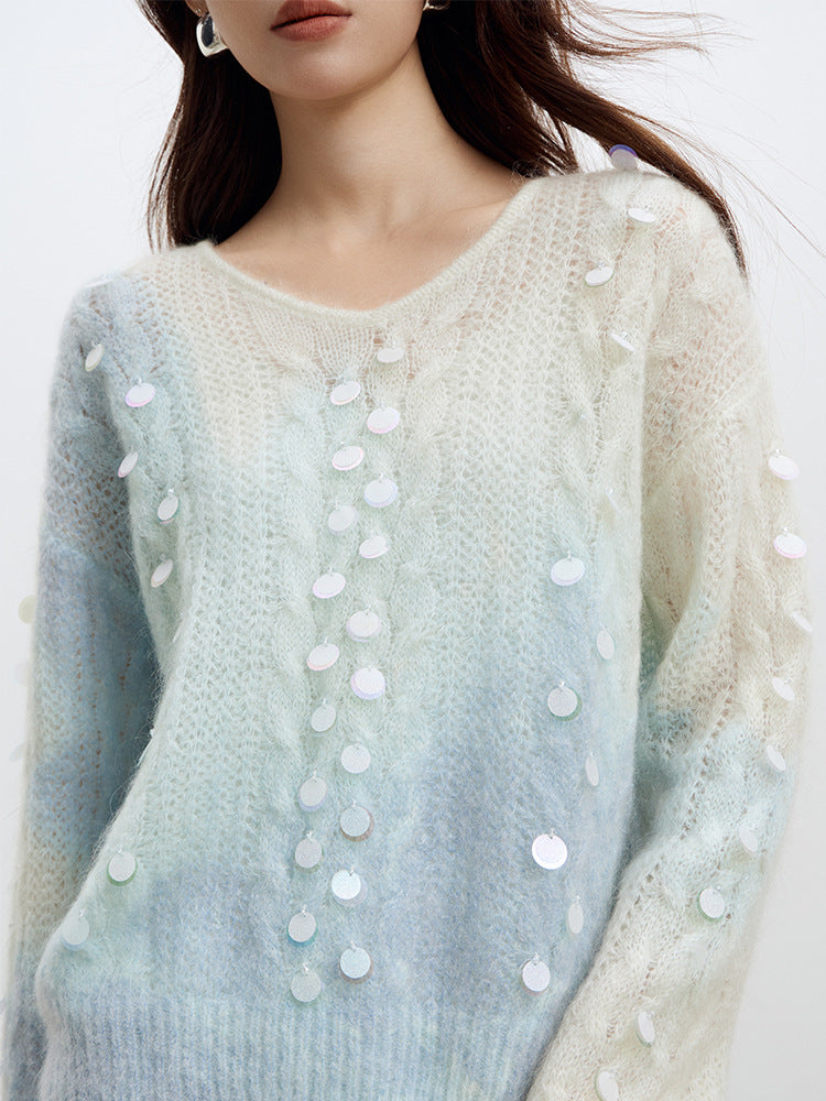 Thick Plush Dainty Wool+Mohair Blend Pullover Sweater