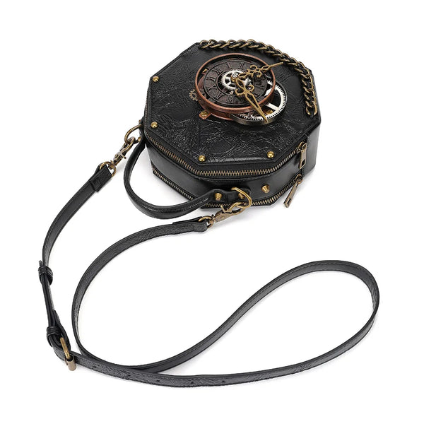 Retro-Punk Gothic Steampunk Clock Bag