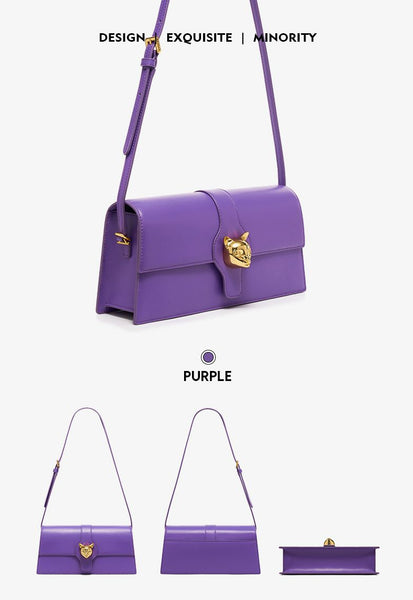 Luxury Brand Retro Leather Clutch+Shoulder Flap Bag