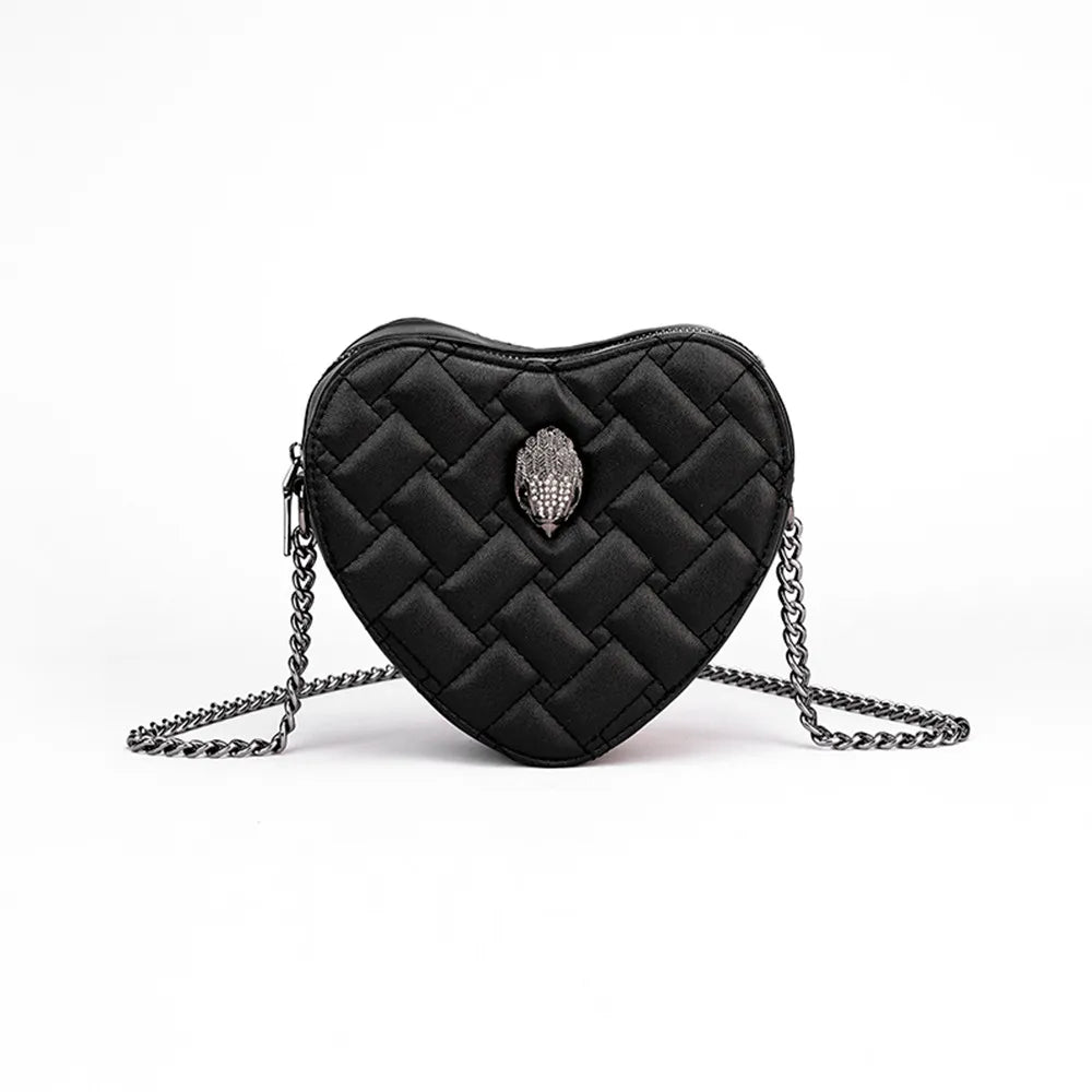 KURT GEIGER LONDON Heart-Shaped Retro Y2K Chain-Strapped Mini Bag